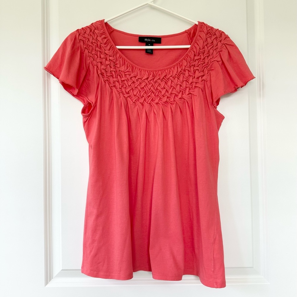 Style & Co. Flutter Sleeve Top